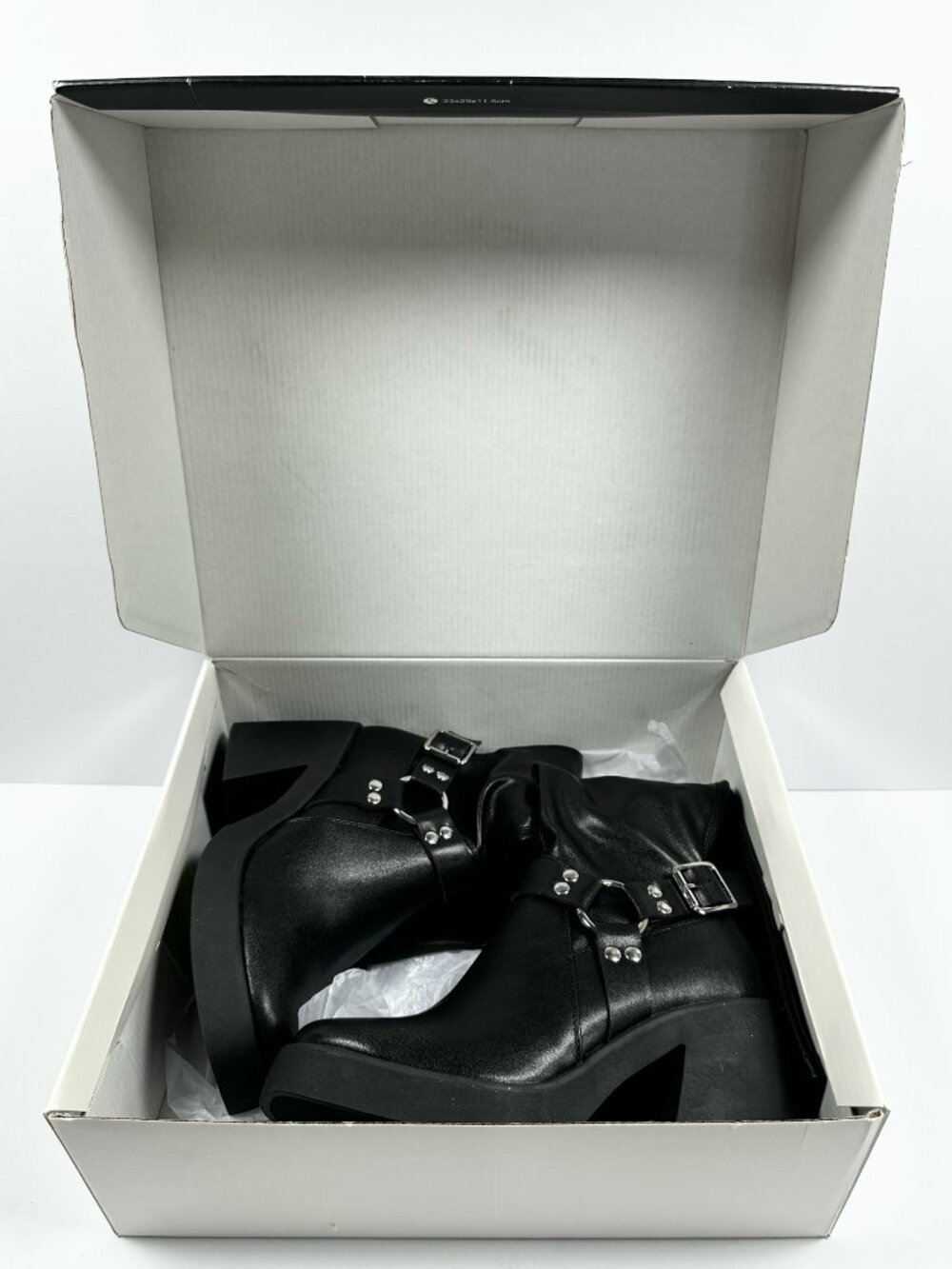 Madden NYC Women's Tall Buckle Boots, Black, Size 6, Brand New With Box - Picture 4 of 16